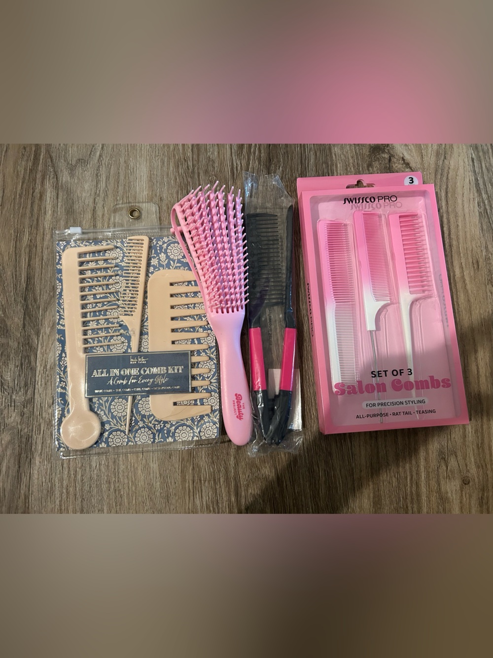 Hairstyling combs and brush new